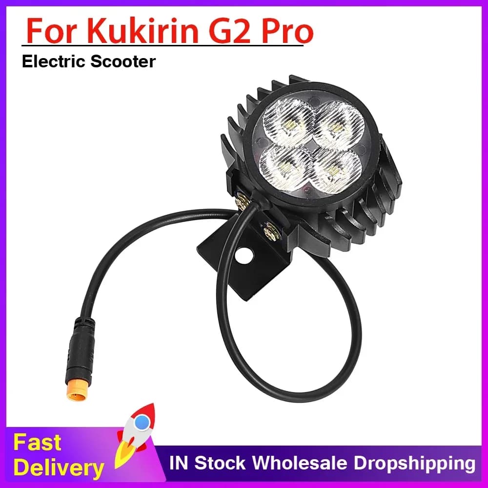 Faro manubrio lampada anteriore luce a LED per Kukirin G2 Pro KUGOO KIRIN G2 MAX Scooter elettrico parte di ricambio della luce della testa