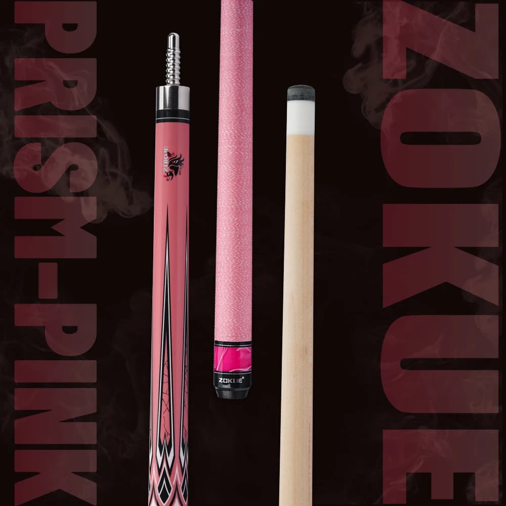 ZOKUE PRISM Professional Pool Cue 57.87in Maple Billiard Cue Stick 11.5/12.5mm Tip 3/8x8 Joint for Nine Ball [Irish Linen Wrap &