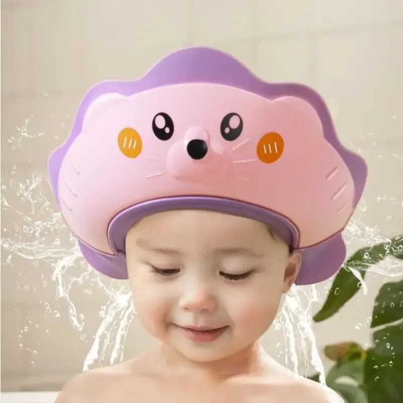 Cute 1 Piece/2 Piece Adjustable Shower Head, Sea Lion Shaped Bathroom Head, Head Protection, Bathroom Visiera Hat