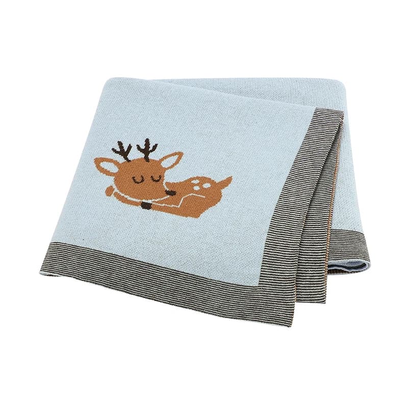 Coperta per bambini in cotone lavorato a maglia per neonato passeggino per fasce morbido neonato ragazzo biancheria da letto per bambini trapunta a quadri 100*80CM coperture per dormire