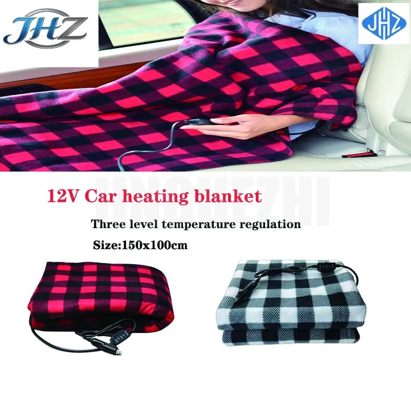 Coperta Riscaldante Elettrica JHZ 12V per Camper, Campeggio Autunnale e Invernale, Coperta Calda a Risparmio Energetico