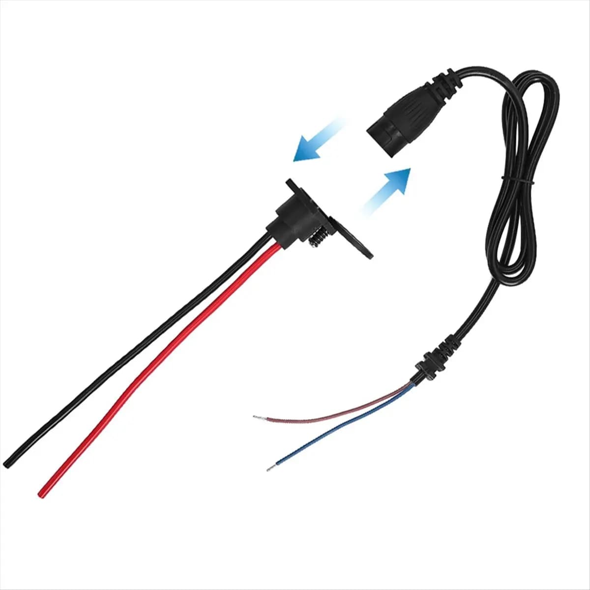 T34C Bike 3pin Charge Connector Male Female Charging Plug for Electric Scooter E-Bike Interface Cable PVC Charging Port Part