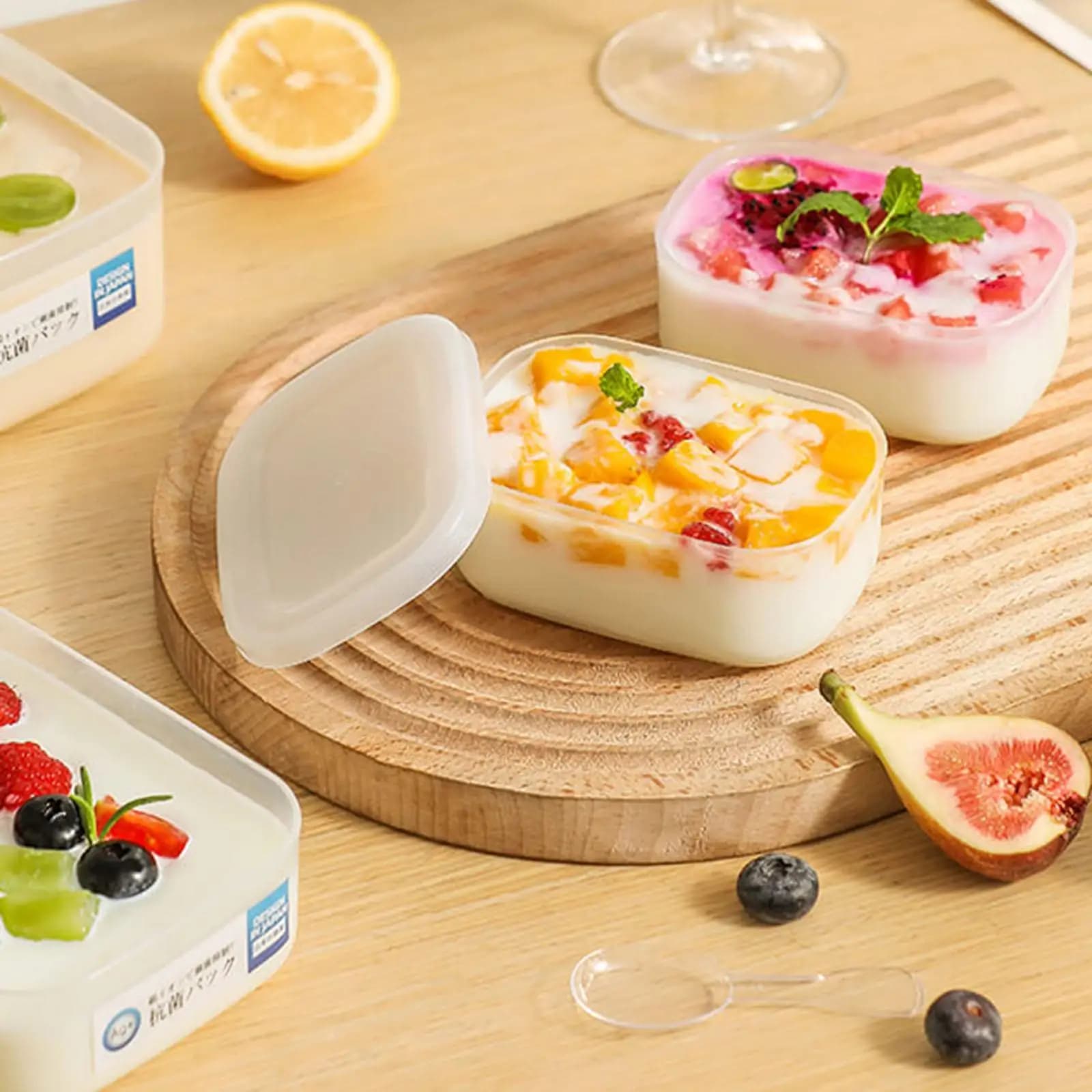 PP Food Preservation Box Stackable Meal Prep Containers with Lids for Fridge Freezer Camping Picnic