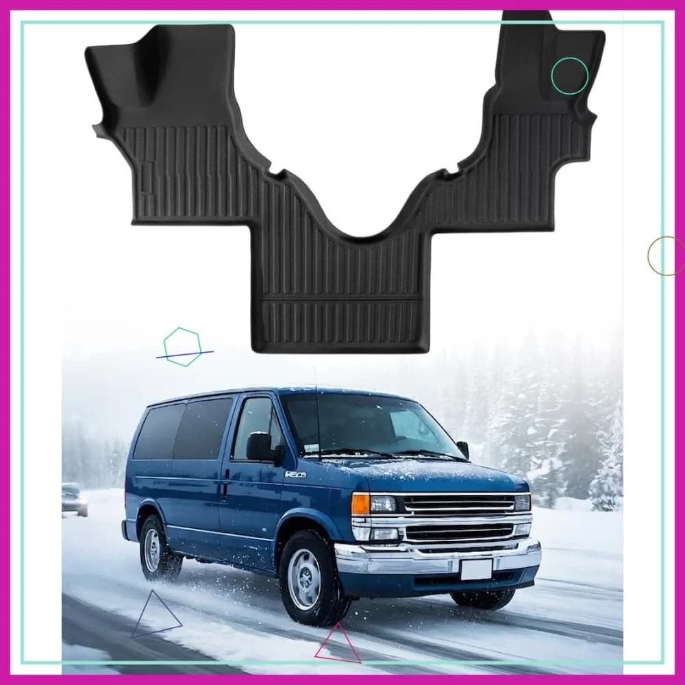 Tappetini Auto in TPE per Tutte le Stagioni per Ford Econoline E150/E250/E350/E450 2025-2007, Fodere Anteriori Resistenti per Furgoni e Camper