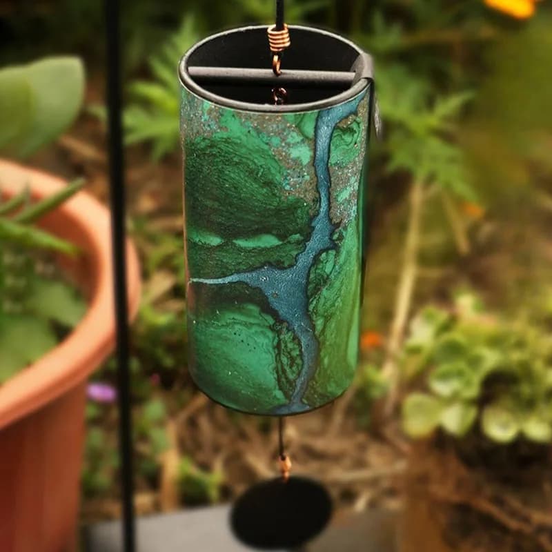 Metal Wind Chime Meditation Yoga Healing Chimes Bells Outdoor Hanging Diatonic Door Chime Portable Hand Crank Bell Instrument