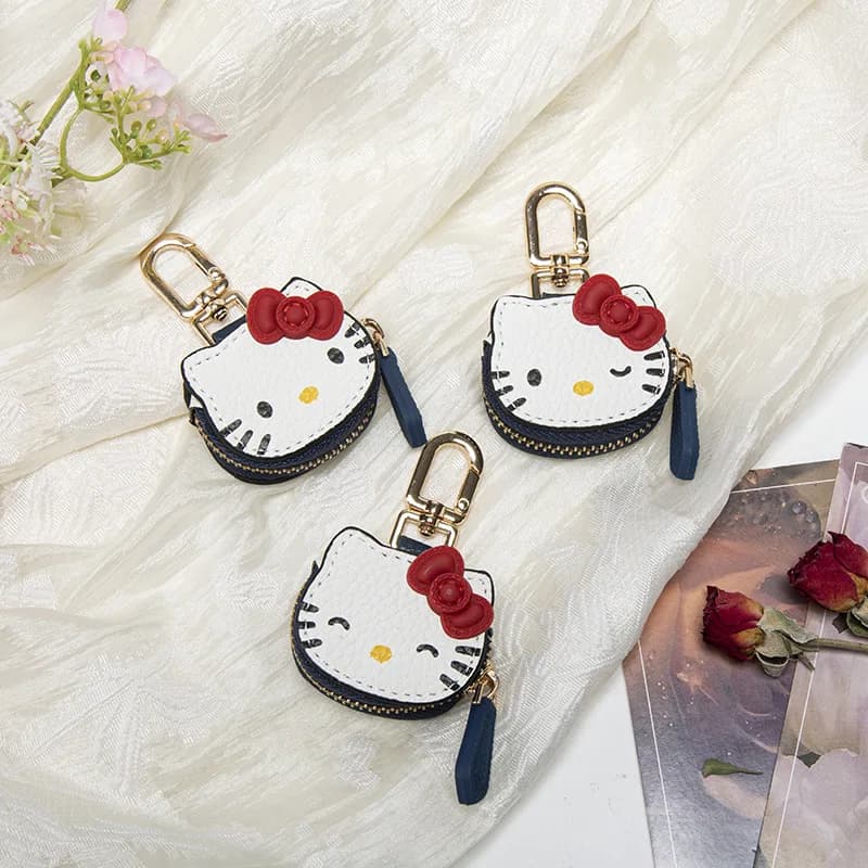 Keyring Hello Kitty Sanrio Cartoon Backpack Pendulum Accessories KT Cat Cute Decoration Charming Pendant Birthday Gift