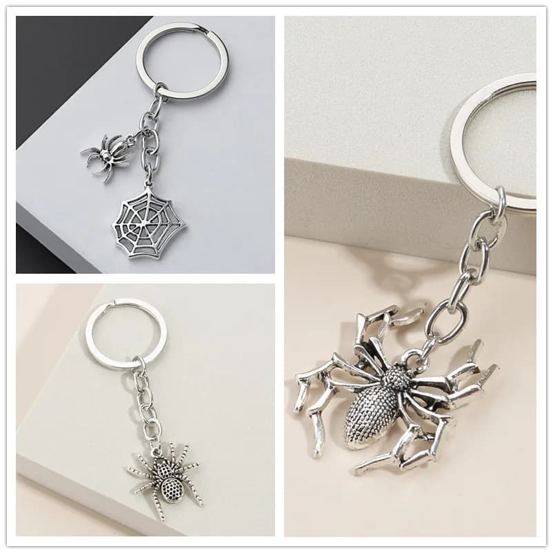 10Pieces Halloween Animal Spider Keychain Backpack Pendant Personalized Fashion Gift for Friends