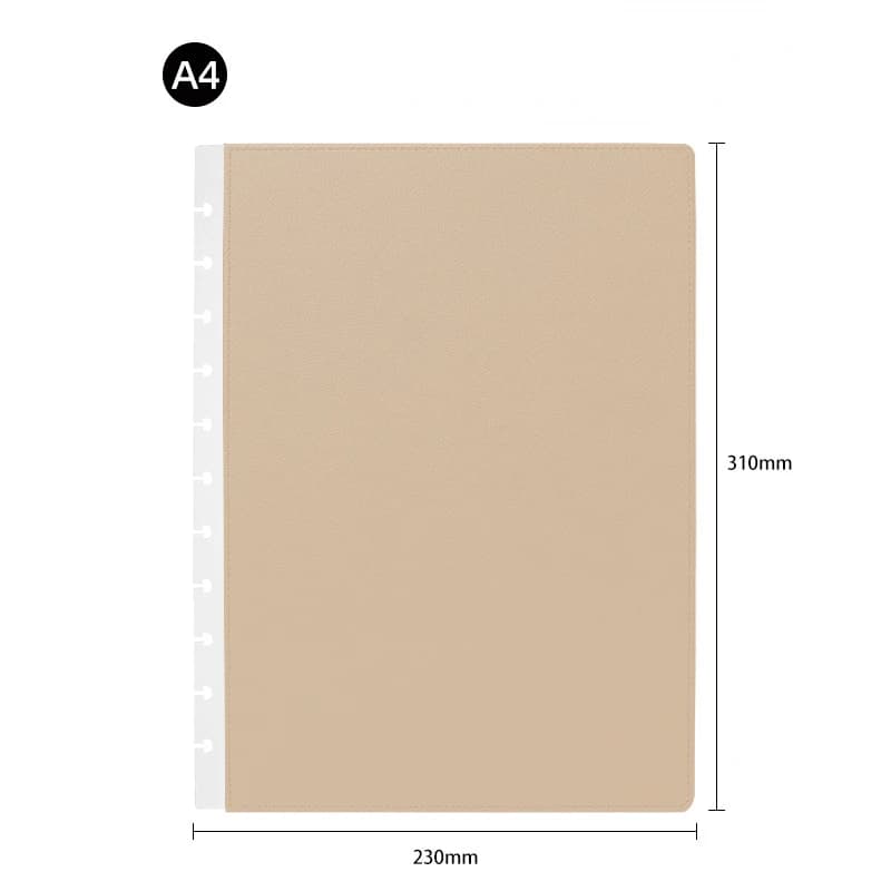 A4 A5 Leather Sewn Notebook Cover Mushroom Hole Notebook Binding Case Disc Notebooks for Students Loose-leaf Notebook PU Cover