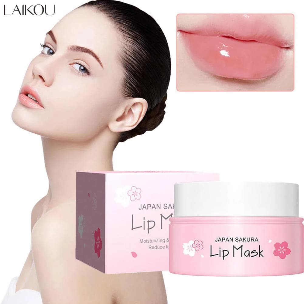 Lip Mask Laikou Sakura 8g Hydrating Night Treatment Labbra Reparator Dryers and Screpolate Care Nutrient Peel-Off