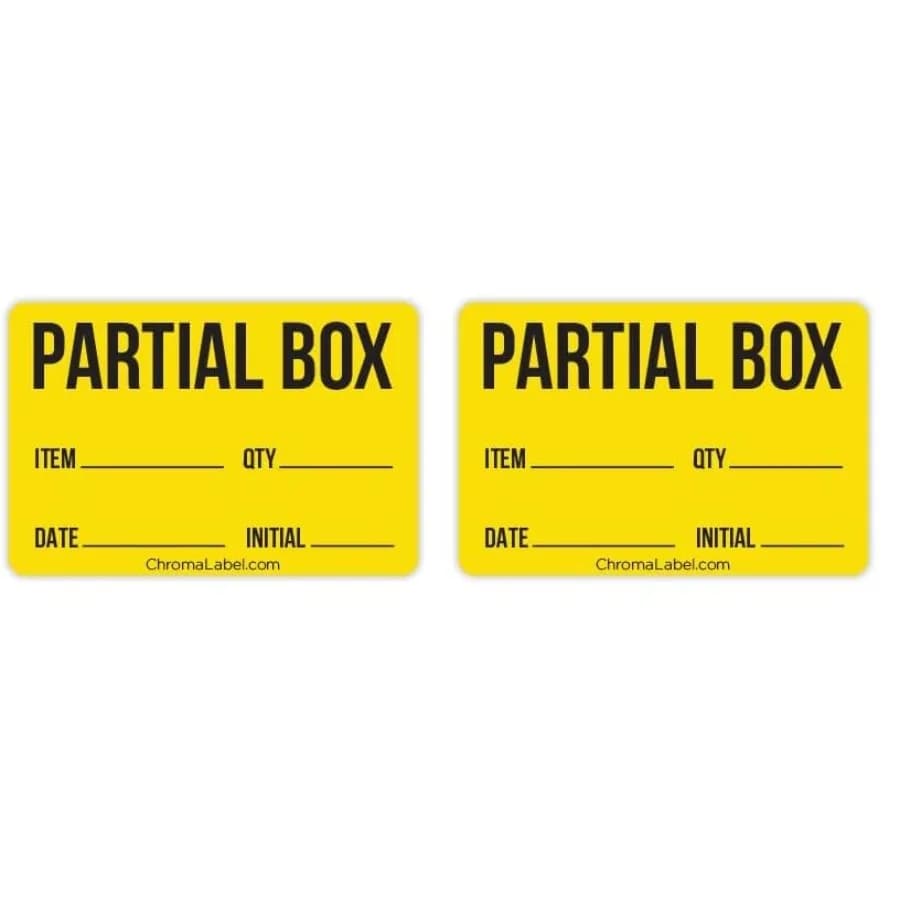 2 x 3 Inch Permanent Color-Code Rectangle Partial Box Shipping Labels 250 Stickers/Roll Partial Box Pack of 2