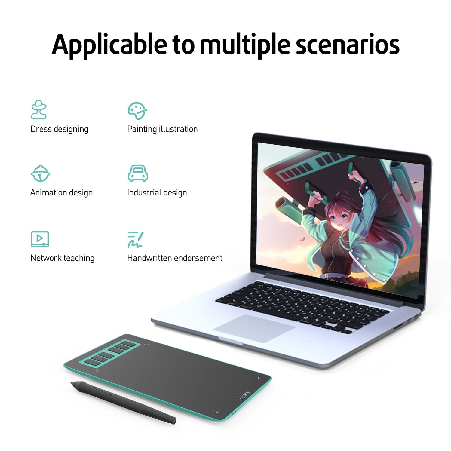 XENX P1-640 6x4 Inch Drawing Tablet Graphics Pen Tablet for PC Phone Digital Hand Drawing Writing