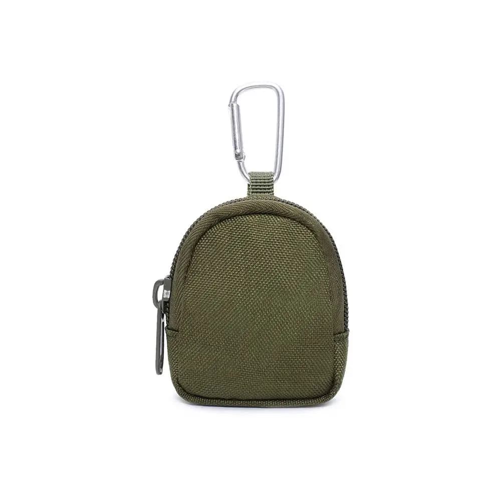Borsa da Cintura Multifunzionale Resistente all'Usura per Esterni con Cerniera, Portamonete, Porta Auricolari e Portachiavi con Fibbia