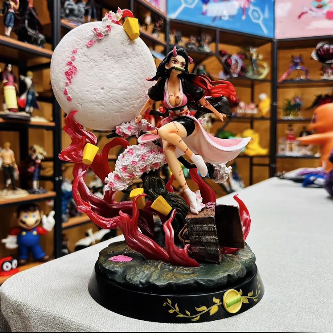 2025 Nuovo Blood Breaking Mi Bean Fatto a mano Ghost Slayer Blade Cubo magico Stufa Porta Statua Anime Decorazione del desktop Ornamento