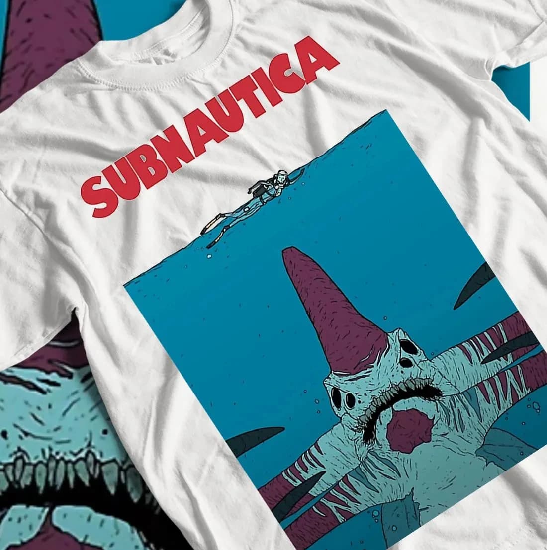 T-shirt Subnautica Game, maglietta estiva da uomo e da donna in puro cotone, comoda, girocollo, a maniche corte, casual, sportiva, ampia