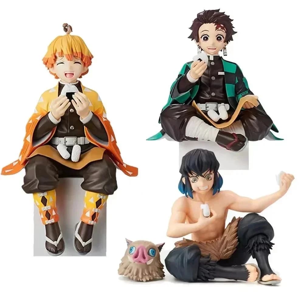 Anime Demon Slayer Figura Kamado Tanjirou Nezuko Postura seduta Action Figure Modello in PVC Collezione di bambole Giocattolo Regalo per bambini