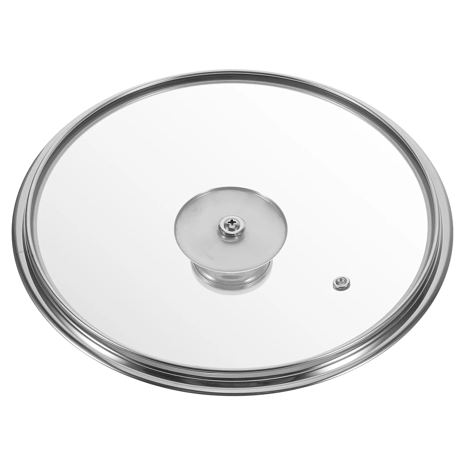 Tempered Glass Lid Stainless Steel Rim T-Shaped Handle Replacement Clear Pot Cover for Cooking Pans Frying Pans Saucepans