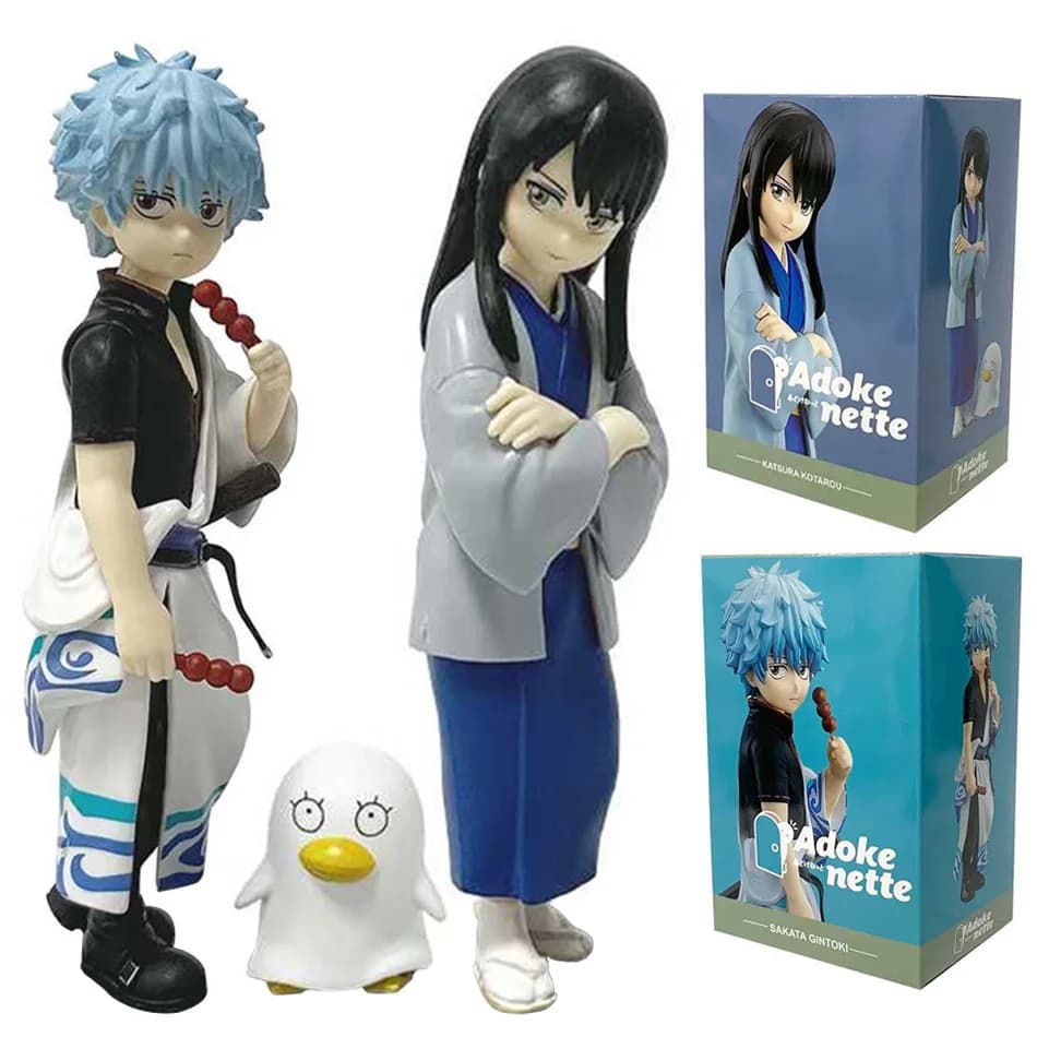 13 centimetri Anime GINTAMA Katsura Kotarou Sakata Gintoki SH Trasformato Montaggio PVC Modello Giocattolo Action Figure Set Figura Giocattolo regalo del capretto