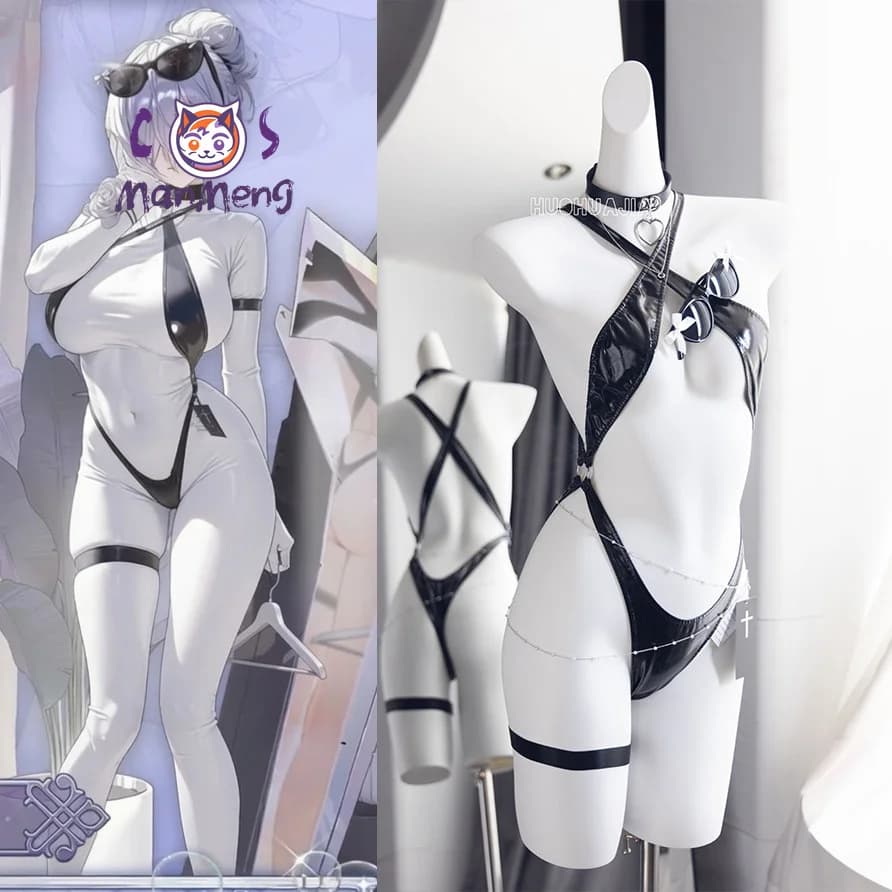 Cinderella Cosplay NIKKE Costume Anime Goddess of Victory Black Women's sexy summer beach swimsuit party bikini uniform