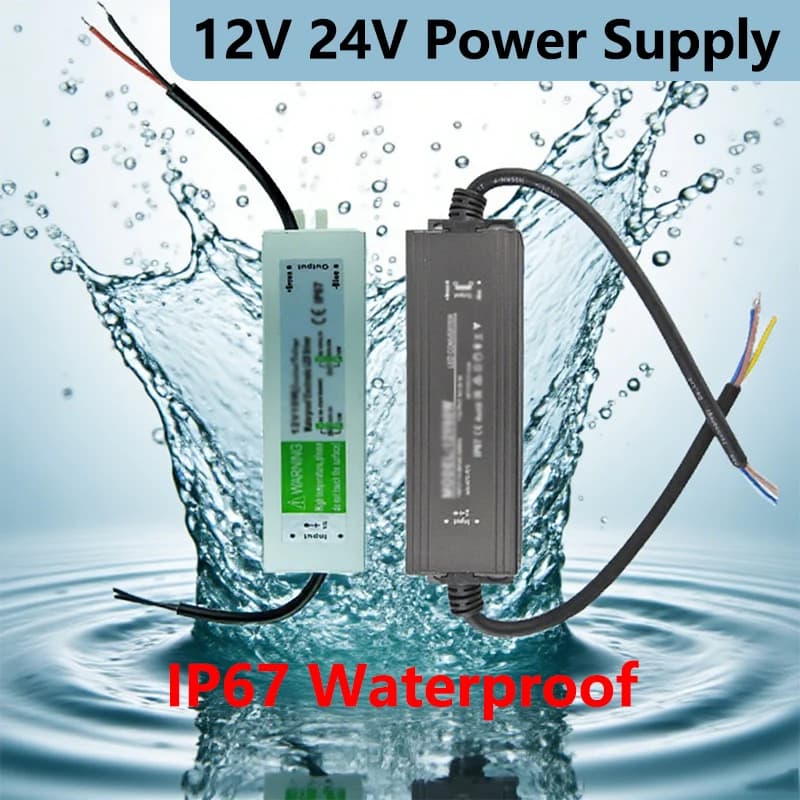 Alimentatore impermeabile 12V 24V AC 220V A DC 12V 24V Alimentatore esterno 200W 400W IP67 Alimentatore impermeabile per striscia LED