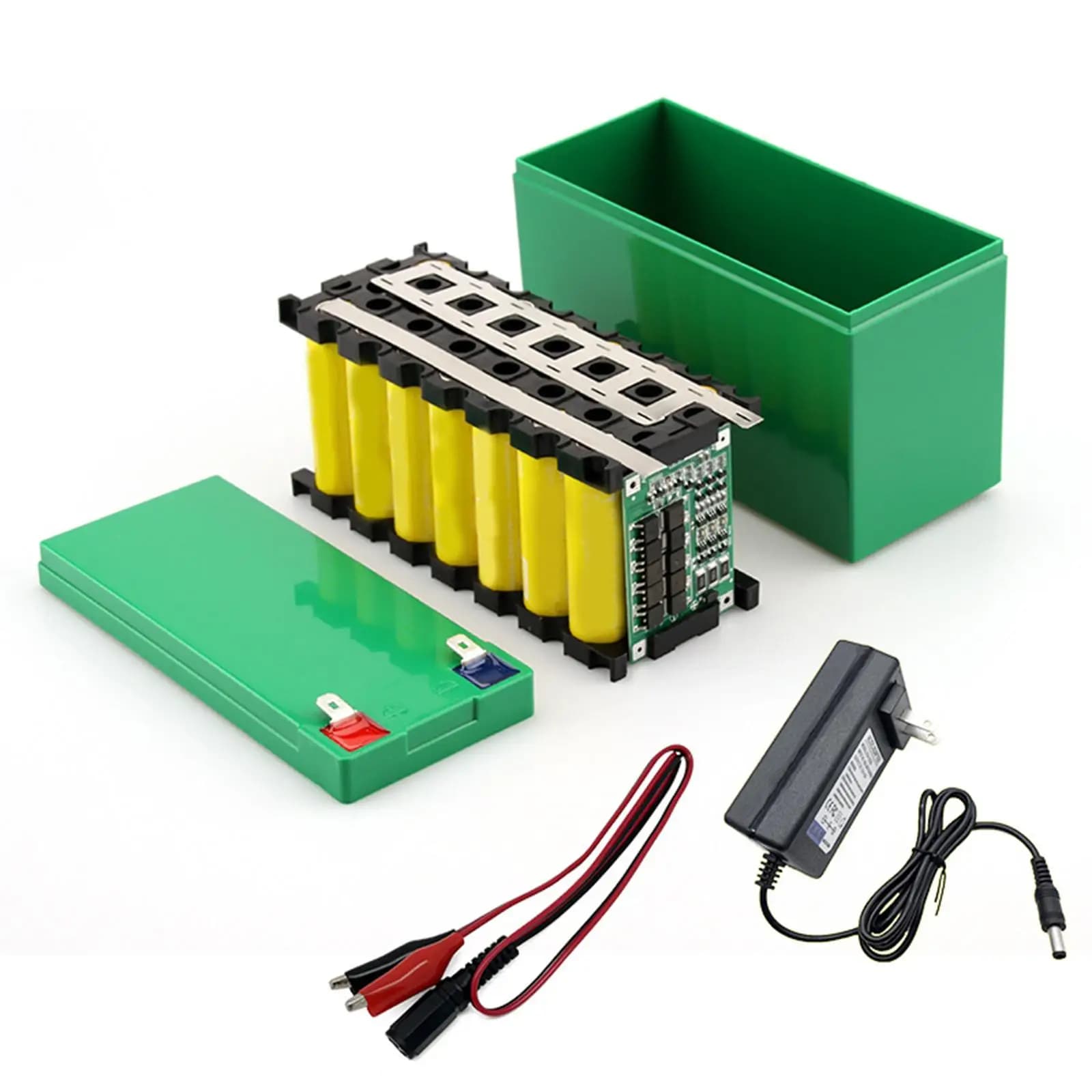 Scatola per batterie 12V7A leggera e multiuso con porta di ricarica bilanciata, comoda per pesca, escursionismo, illuminazione esterna, nautica, campeggio