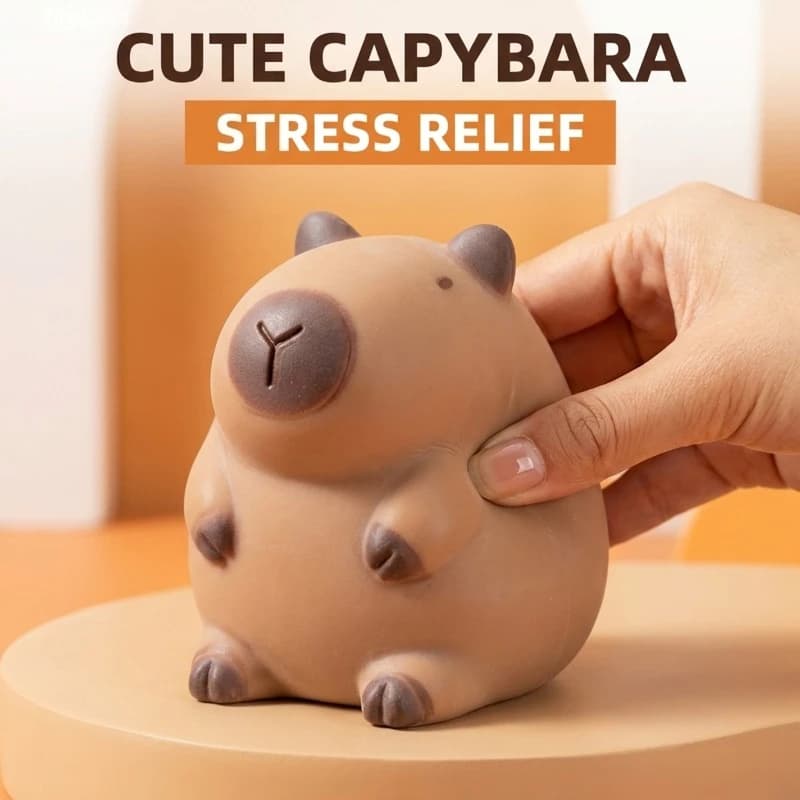Squishy a Lenta Risalita a Forma di Capibara, Giocattolo Antistress Kawaii per Bambini e Adulti, Regalo