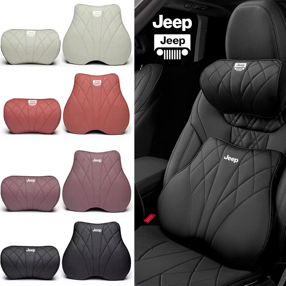 Per Jeep Grand Cherokee Wrangler Renegade Compass: Nuovi Poggiatesta Auto, Cuscini Lombari in Memory Foam, Supporti per Collo e Schiena