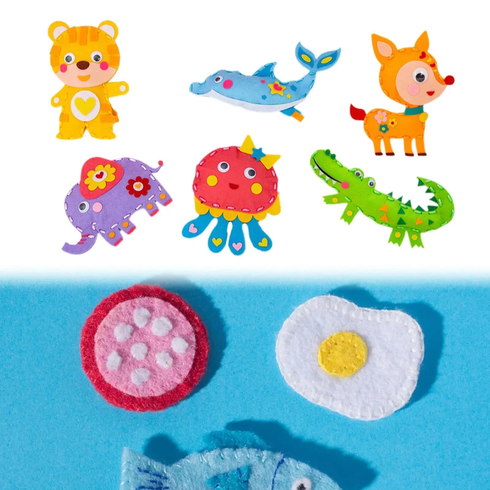 Kit da cucito fai-da-te da 6 pezzi, artigianato da cucito per bambini, per l'aula della scuola materna