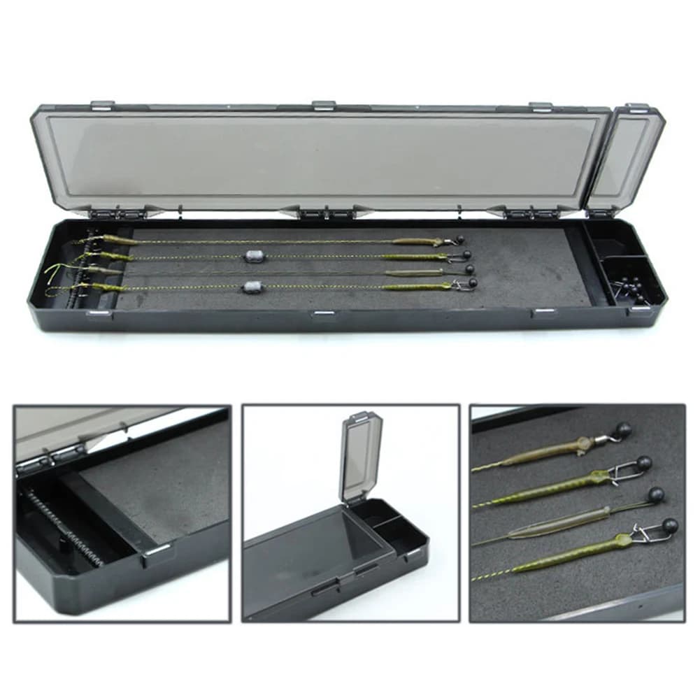 Wallet Fishing Equipment Box, Portable Organizer for Fishing Tools, PP Plastic Box Resistant with Two Parts