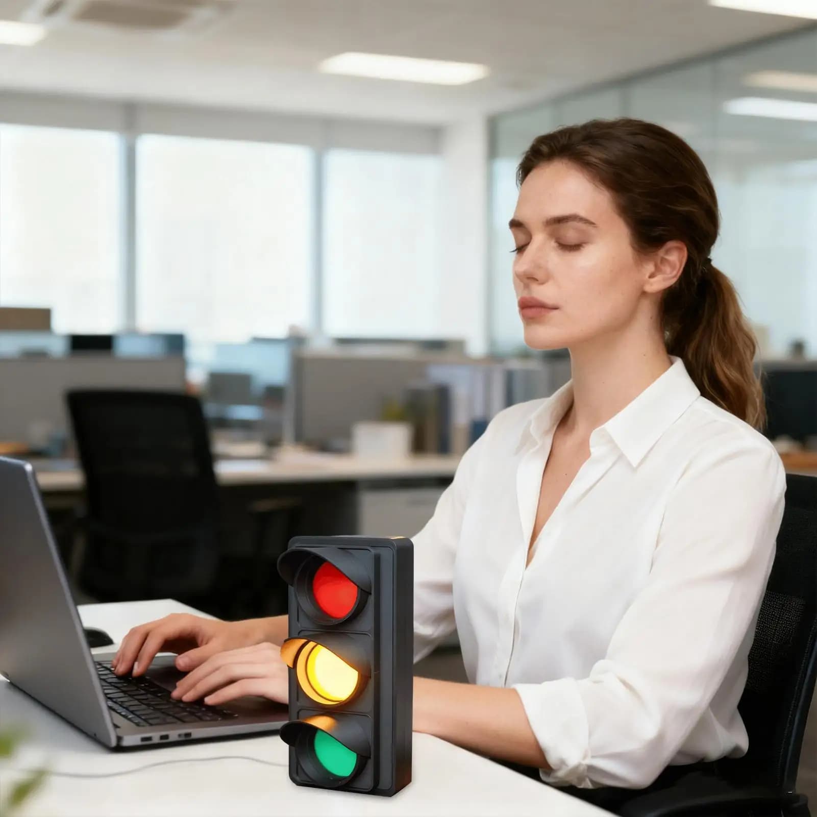 USB Wireless Desk Lamp with State Indicator and Signal 'Don't Disturb' for Office, Studio and Workroom