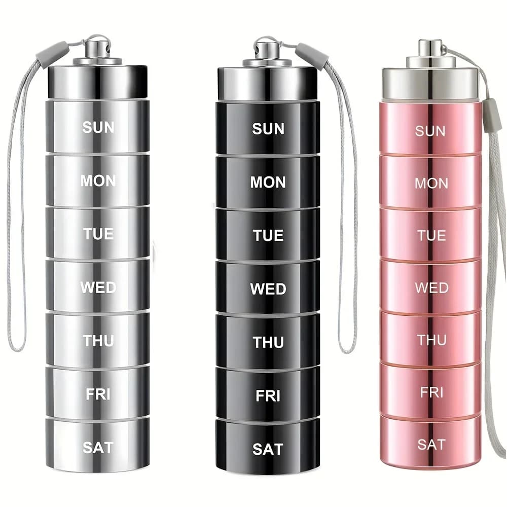 7 Day Portable Portable Traveller Portable Waterproof Weekly Travel Folders for Vitamin Supplements
