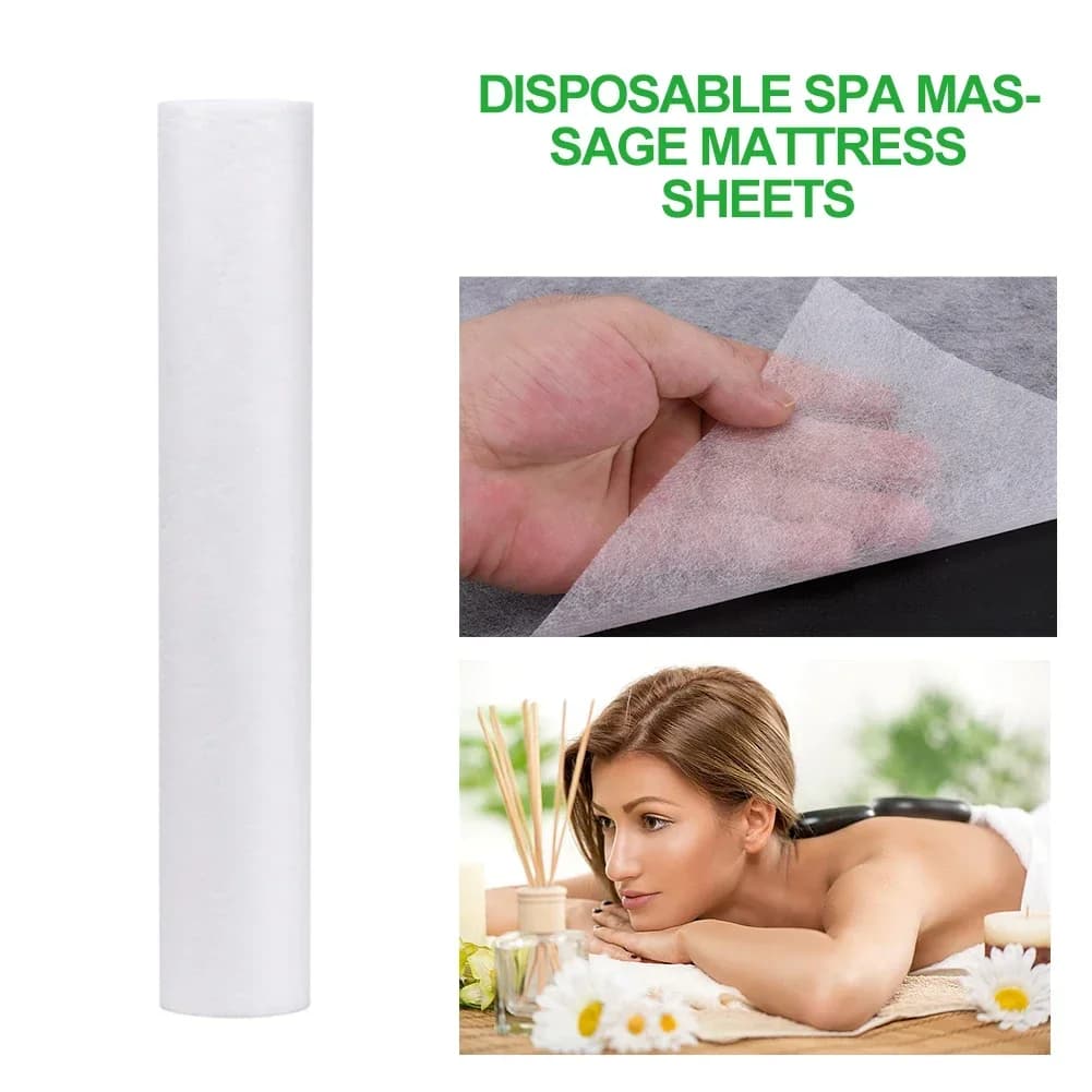Non-Woven Headrest Paper Roll Table Cover 1 Roll Spa Massage Mattress Sheets Tattoo Supply Salon Massage Bed Sheets Disposable