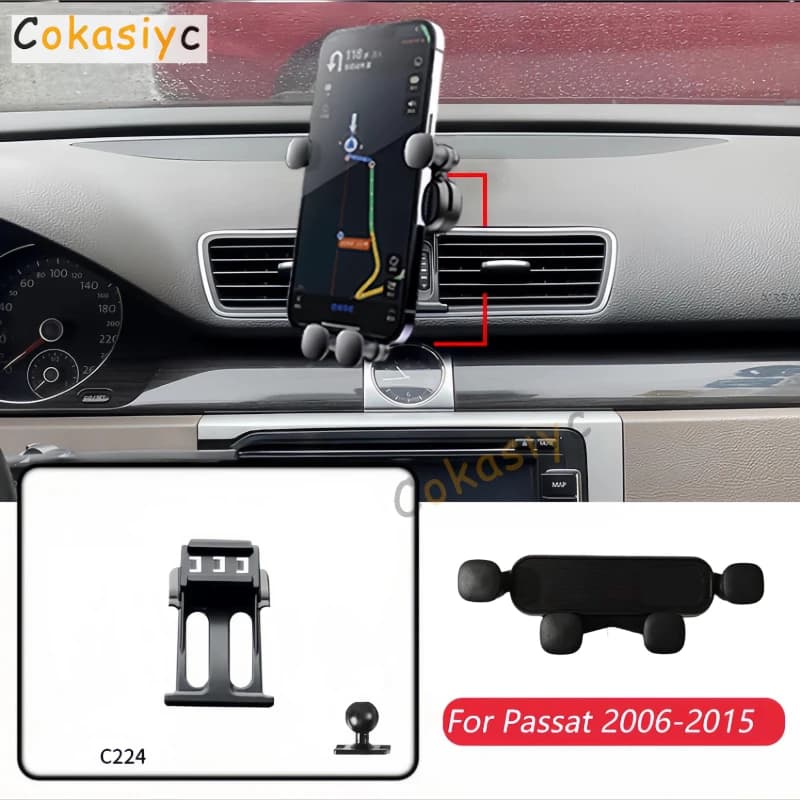 1 Set For Volkswagen Passat B7 B6 R36 2006-2015 Car Mobile Phone Holder GPS Gravity Navigation Bracket Horizontally Accessories