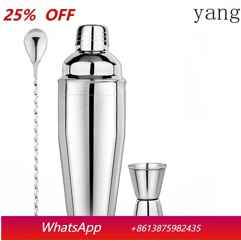 Set da barista in acciaio inossidabile YJQ, strumento per cocktail, shaker professionale a manovella