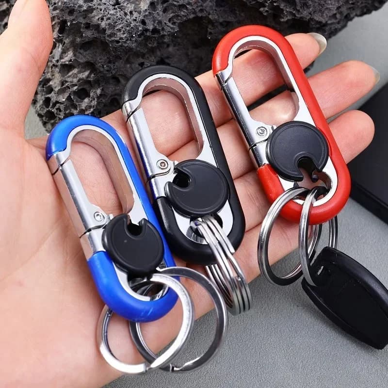 Portachiavi per Auto in Metallo con Anello Doppio, Organizzatore per Chiavi, Accessori per Interni Auto