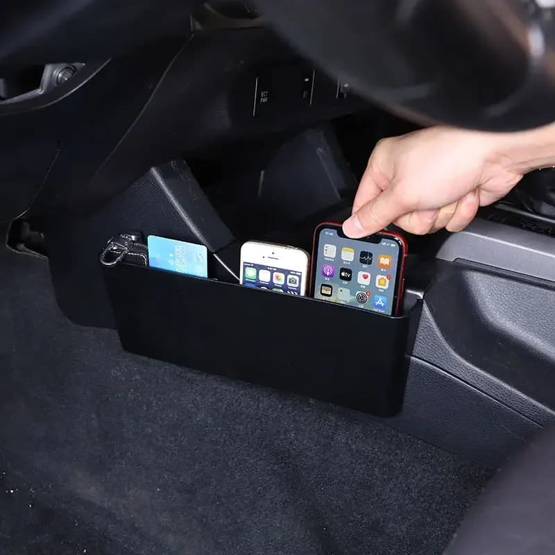 Per Toyota Tacoma 2017-23 Scatola portaoggetti laterale per console centrale auto in ABS nero, organizer porta cellulare, accessori interni auto