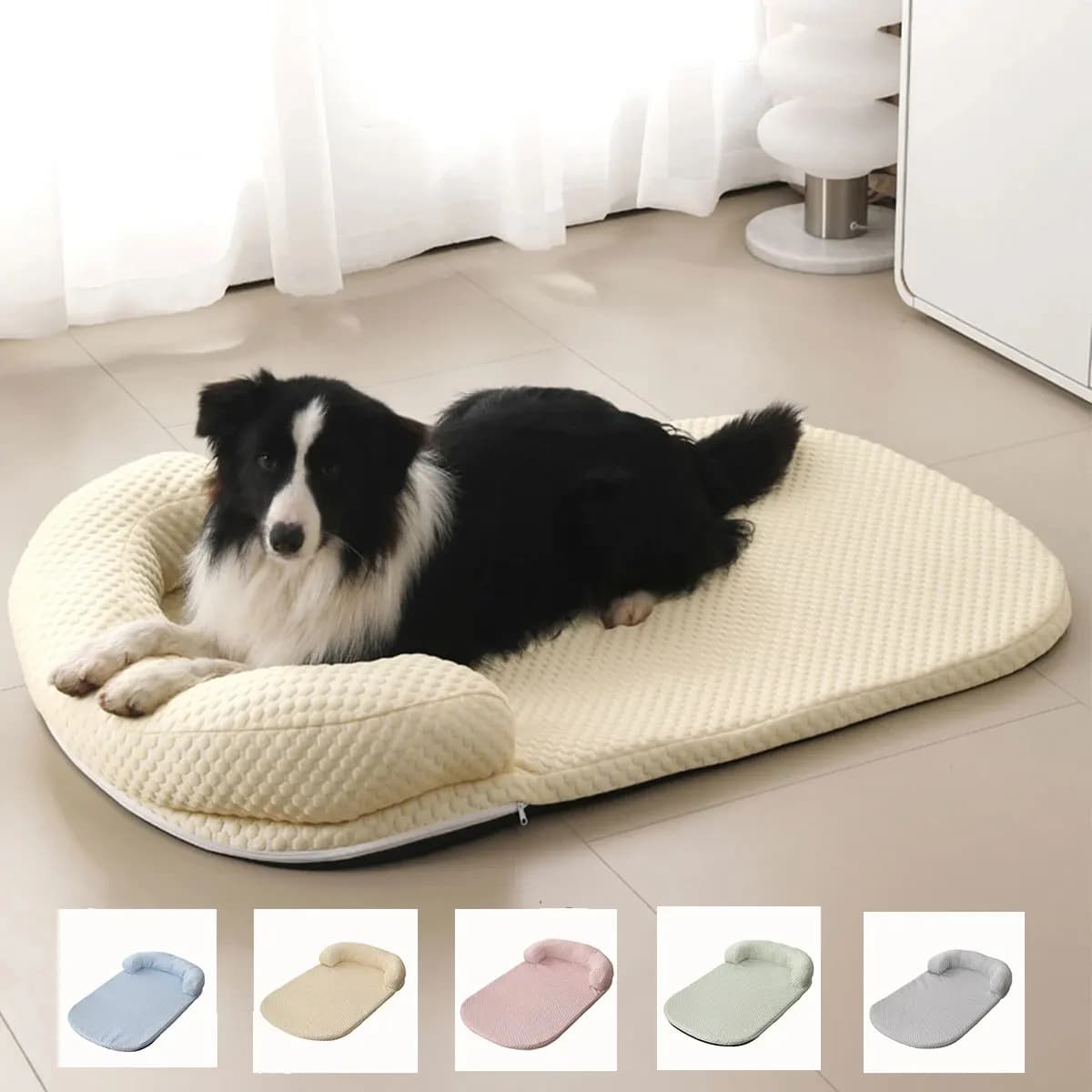 Cuccia Rinfrescante Estiva per Cani, Tappetino Rinfrescante Rimovibile in Seta Ghiacciata, Cuccia Antiscivolo per Gatti con Cuscino, Cuccia Rinfrescante in Tessuto per Cani e Gatti, Cuscino per Animali Domestici