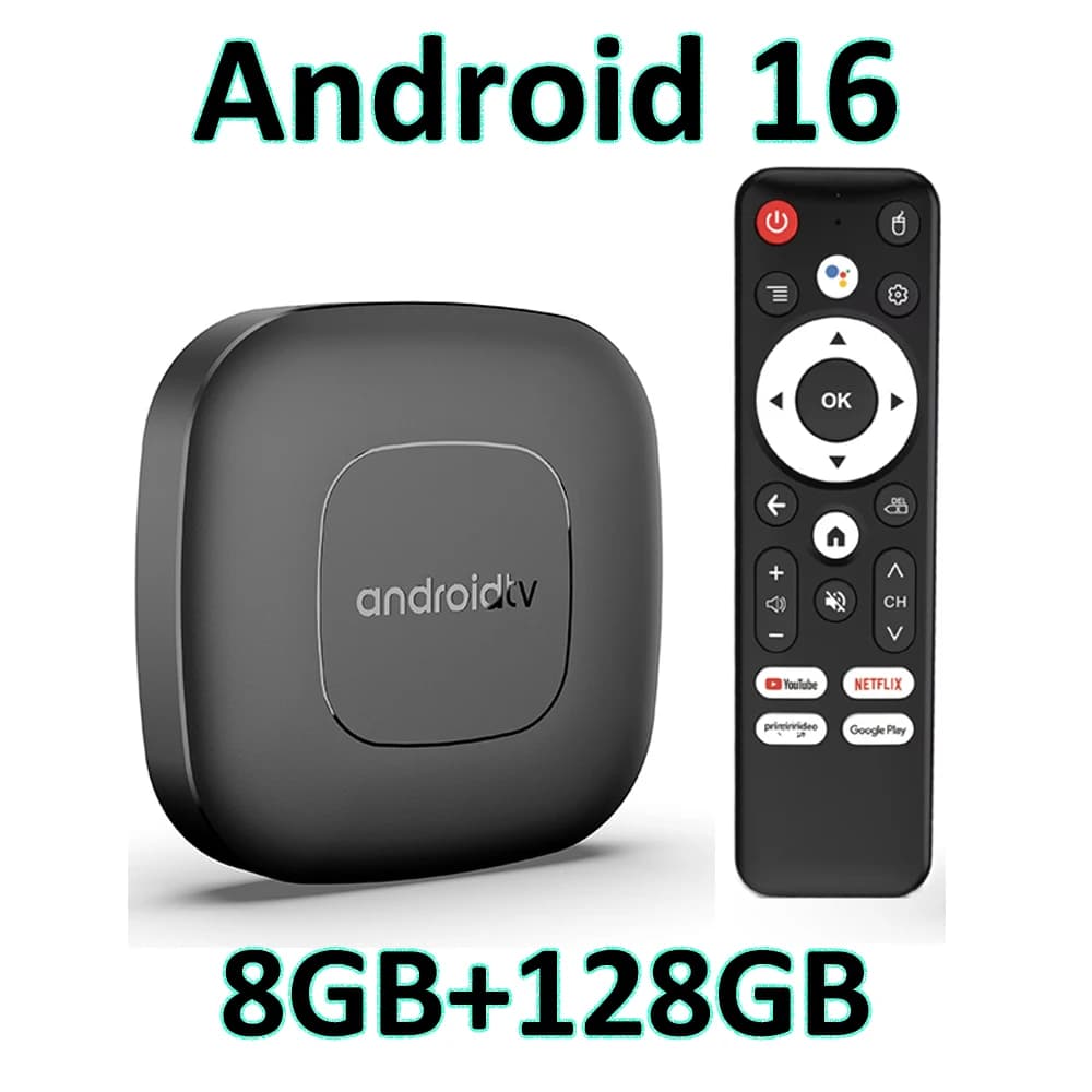 Smart TV Box Android 16 T1 Allwinner H313 Dual Wifi BT5.4 Google Voice Assistant 8GB 128GB Media Player 8K HD Video Set Top Box