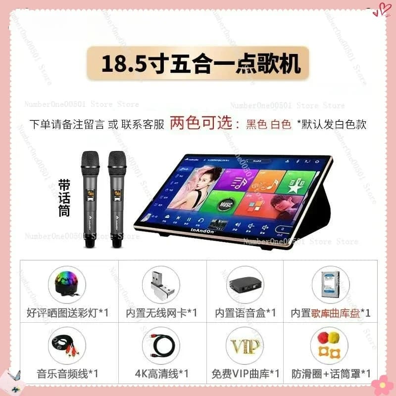 Macchina per karaoke domestica Lettore di canto touchscreen tutto in uno Sistema KTV per famiglie desktop Dispositivo di intrattenimento portatile