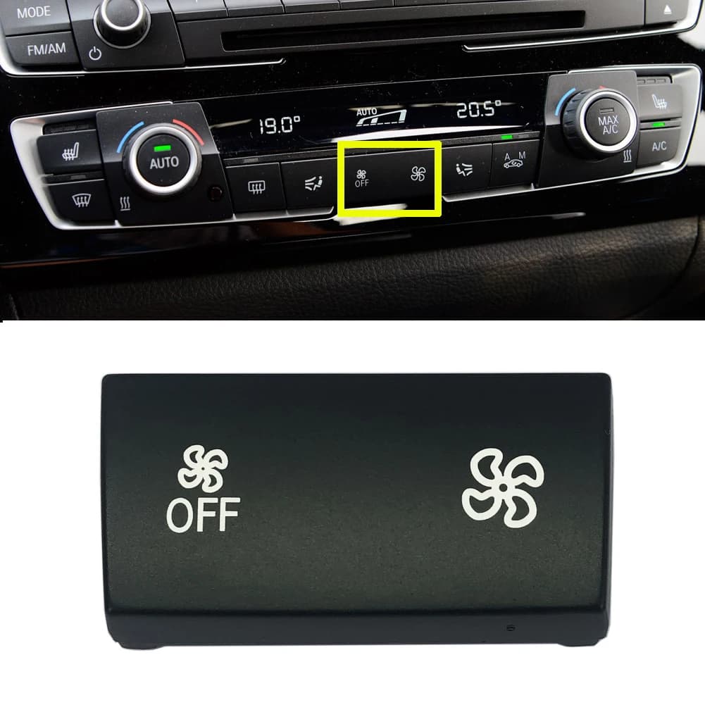Riscaldatore automatico dell'aria condizionata Pannello di controllo del clima Copertura del pulsante di velocità della ventola per BMW 1 2 3 4 Serie F20 F21 F22 F30 F31