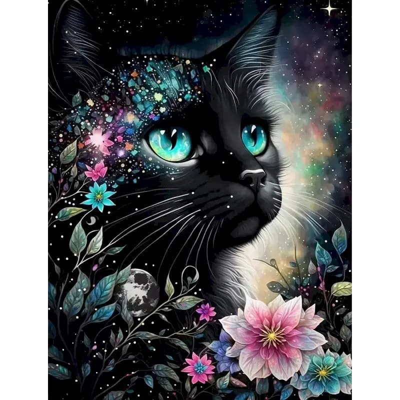 RUOPOTY DIY 5D Diamond Painting Cat Animals Full Round Square Diamond Art decorazioni per la casa fatte a mano regalo fai da te