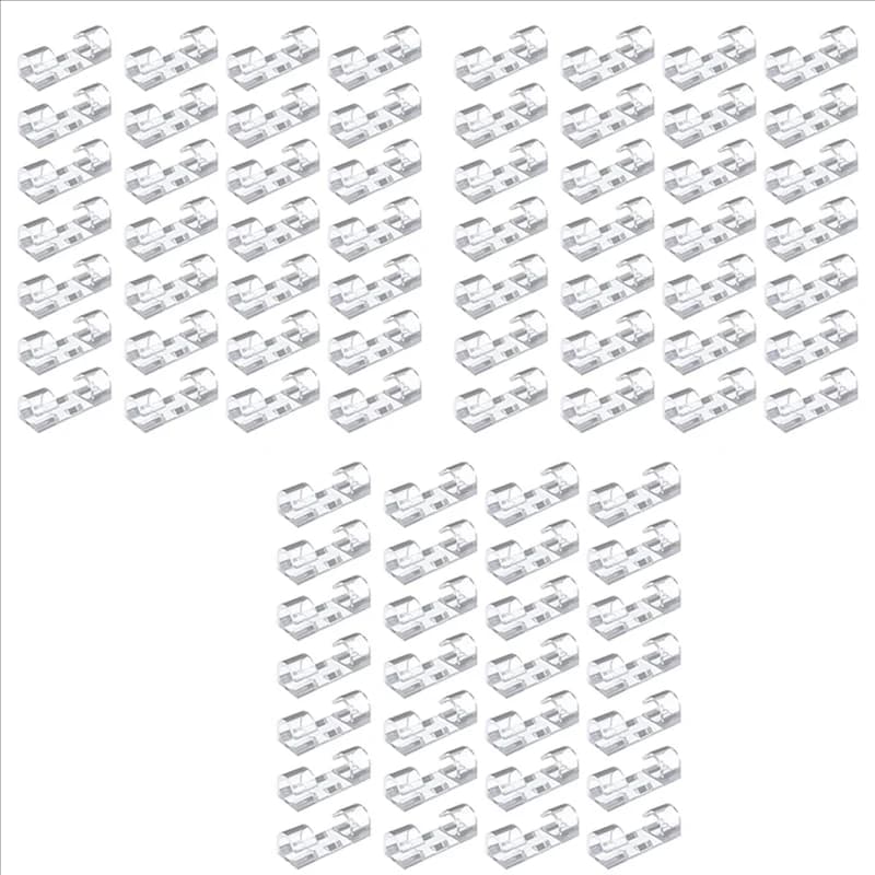ABSE-300PCS Clip per cavi Supporto per cavi ordinato con robusti cuscinetti autoadesivi Organizzatore per la gestione dei cavi in plastica Trasparente