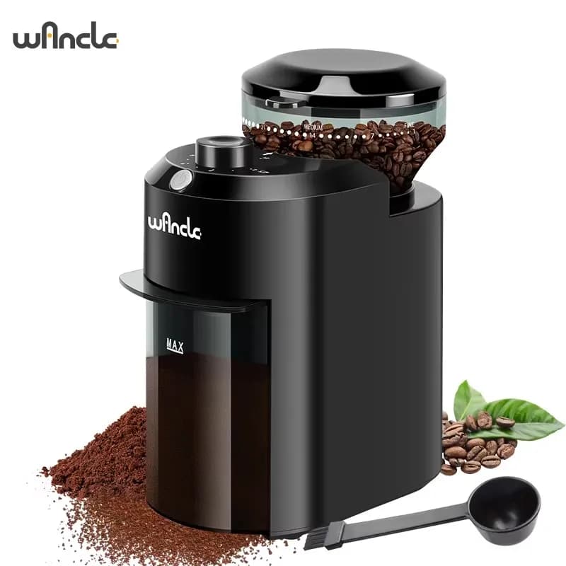 Wancle Electric Grinding Machine Adjustable Conical Grinding of Coffee beans with 28 Setting of Grinding Machine 220 V/120 V