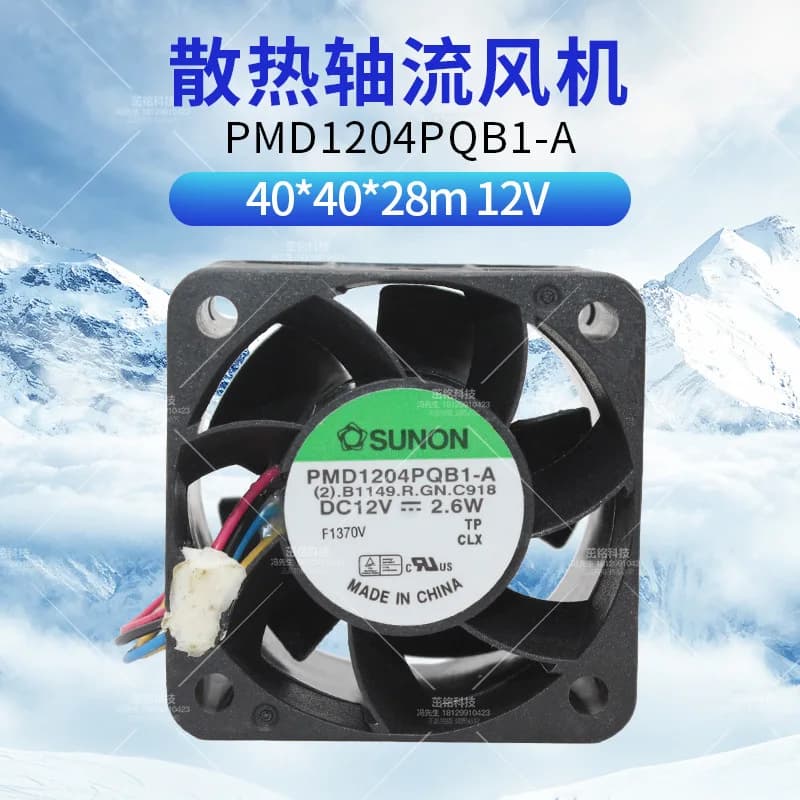 Ventola per Server 4028 12V 2.6W a 4 Fili 4CM con Doppio Cuscinetto a Sfera per PMD1204PQB1-A e SUNON