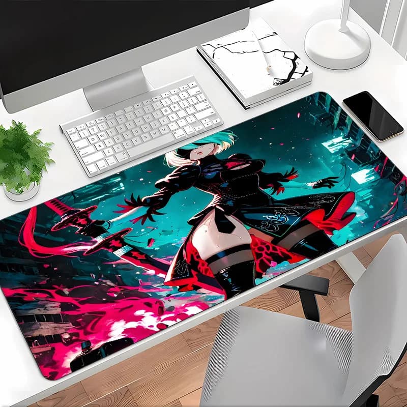 Tappetino per mouse da gioco XXL con superficie in tessuto morbido, base in gomma stabile per PC, laptop, tastiera, postazione di lavoro, tappetino resistente per tastiera e mouse
