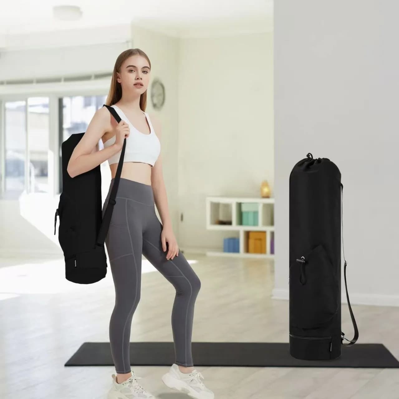 Yoga Mat Storage Bag, Multi-Functional Storage Bag for Sports and Fitness
