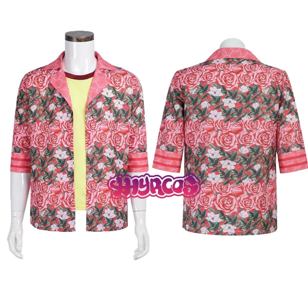 Mouthwashing Daisuke Cosplay Costume Mouthwashing Cosplay Outfit Daisuke Floral Shirt Halloween Role Play Uniform for Men Adult