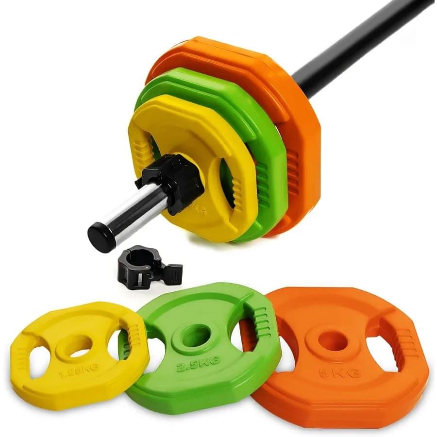 Set cardio pump, weight plates with adjustable balancer for training at home and in the gym (available in plate and set)