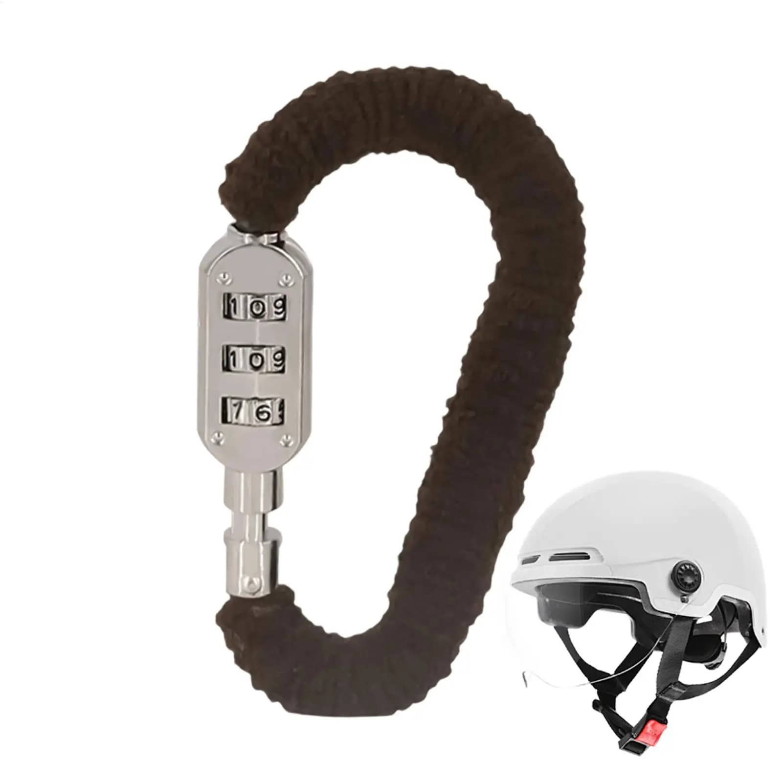 Combination Motorcycle Helmet Lock 3-Digit Backpack Locking Combination Lock Carabiner Keychain For Riders Travelers Women Men