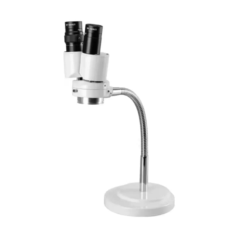 Dental Lab Equipment 8X WF10x/20mm Magnification Flexible Binocular Stereo Microscope with LED Ring Light Surgical Microscope