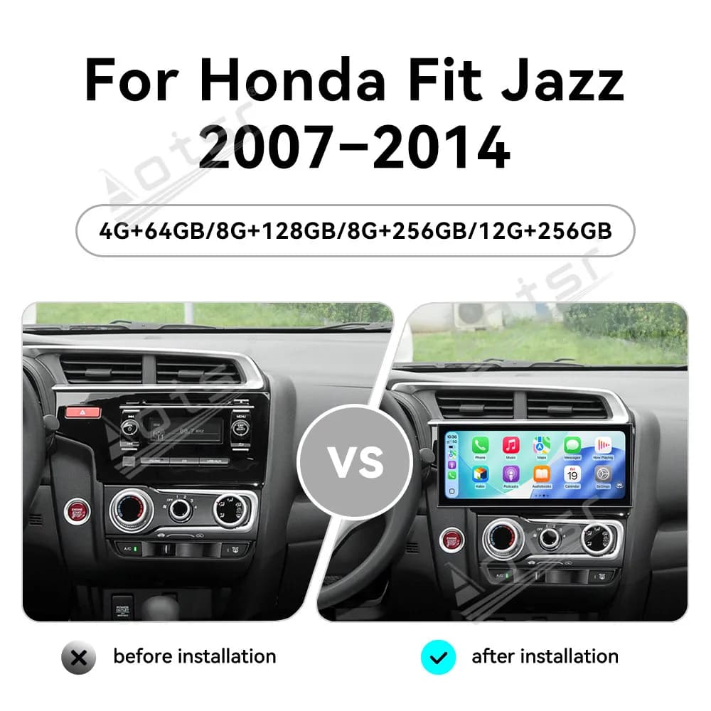 For Honda Fit Jazz 2007-2014 Android 15 15.8'' HD Screen Car Radio Car Multimedia Video Player GPS Navigation Carplay Unit DSP